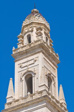 Belltower duomo Kilisesi. Lecce. Puglia. İtalya.