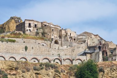 tursi panoramik manzaralı. Basilicata. İtalya.