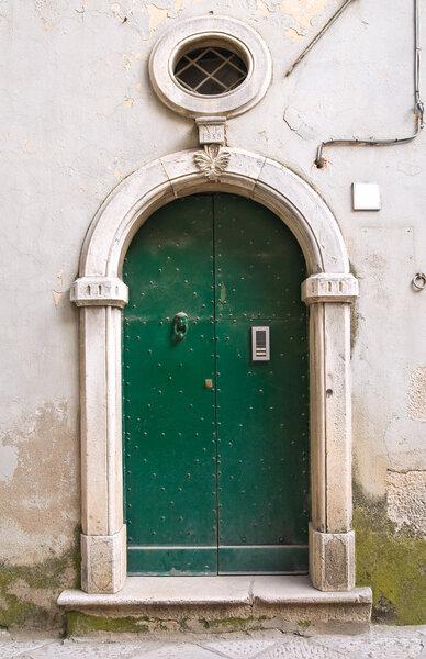 Wooden door. Venosa. Basilicata. Italy.