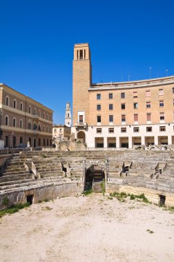 amfi tiyatroda. Lecce. Puglia. İtalya.