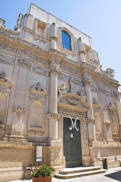 Kostel st. angelo. Lecce. Puglia. Itálie. — Stock fotografie