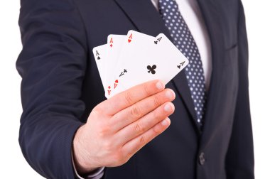işadamı göstermek oyun kağıdı.