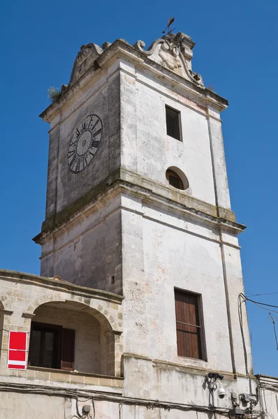 Saat Kulesi. Francavilla fontana. Puglia. İtalya. — Stok fotoğraf