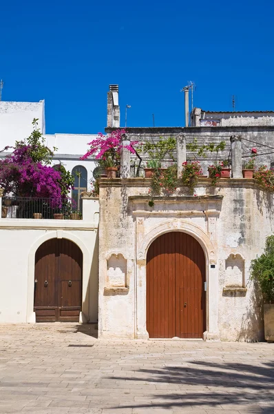 Callejuela. Specchia. Puglia. Italia . — Foto de Stock