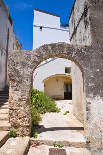 Callejuela. Specchia. Puglia. Italia . — Foto de Stock