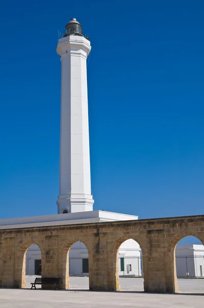 Leuchtturm von Santa Maria di Leuca. Apulien. Italien. — Stockfoto