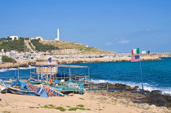 Panorámás kilátást a santa maria di Leuca településektől. Puglia. Olaszország. — Stock Fotó