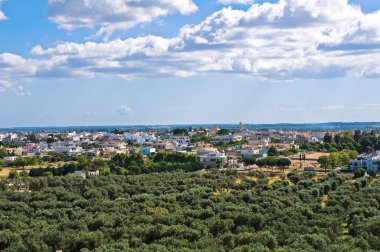 specchia panoramik manzaralı. Puglia. İtalya.