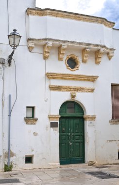 tarihi Saray. Presicce. Puglia. İtalya.