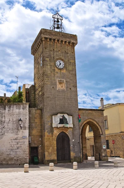 Clocktower. Ugento. Puglia. Italy. — Stock Photo, Image