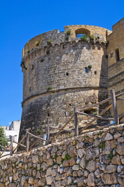 Stadtmauern. castro. Apulien. Italien. — Stockfoto