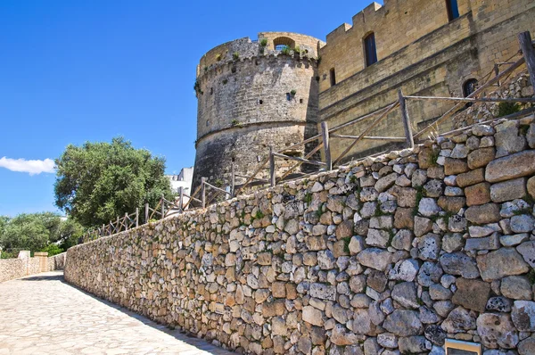 Stadtmauern. castro. Apulien. Italien. — Stockfoto