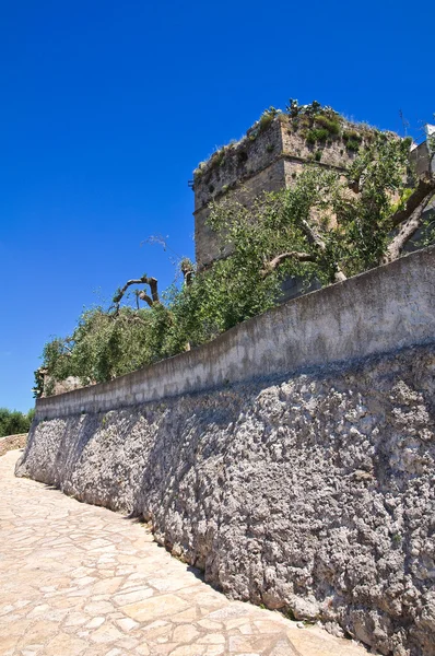 Stadtmauern. castro. Apulien. Italien. — Stockfoto