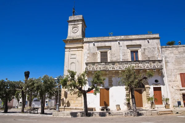 Saat Kulesi. Palmariggi. Puglia. İtalya. — Stok fotoğraf