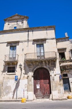 tarihi Saray. Maglie. Puglia. İtalya.