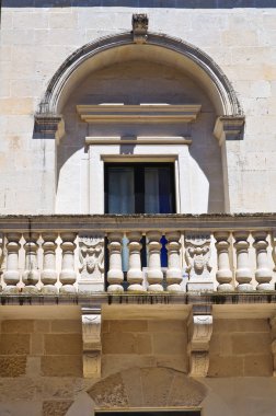 tarihi Saray. Maglie. Puglia. İtalya.