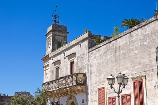Clocktower. Palmariggi. Puglia. Italy. — Stock Photo, Image