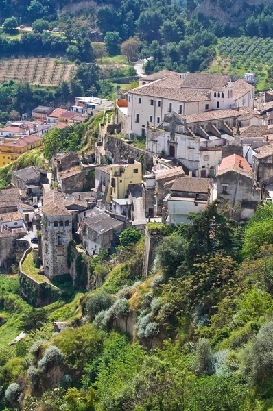 Panoramatický pohled na tursi. Basilicata. Itálie. — Stock fotografie