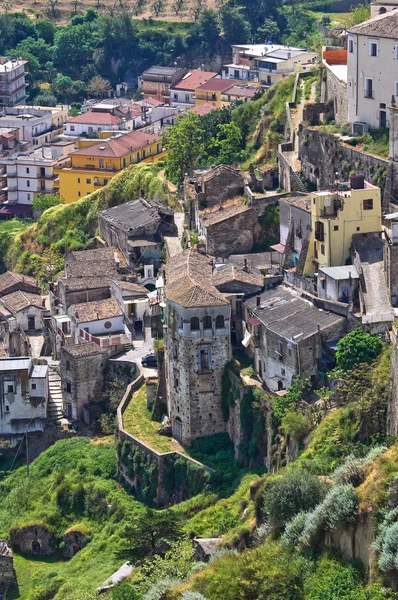Tursi panoramisch uitzicht. Basilicata. Italië. — Stockfoto