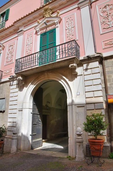 Aquilecchia palác. Melfi. Basilicata. Itálie. — Stock fotografie