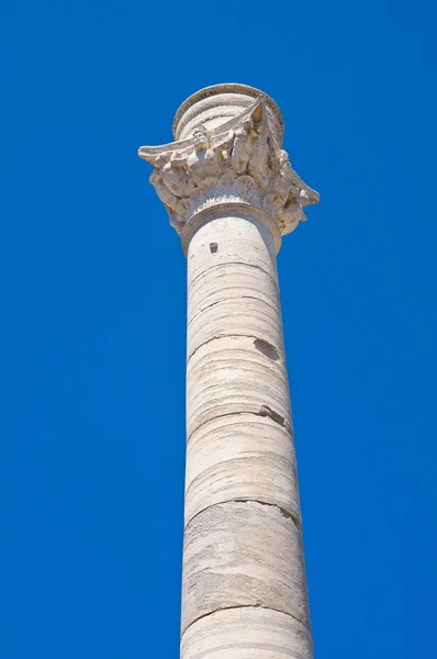 Roman sloupec. Brindisi. Puglia. Itálie. — Stock fotografie