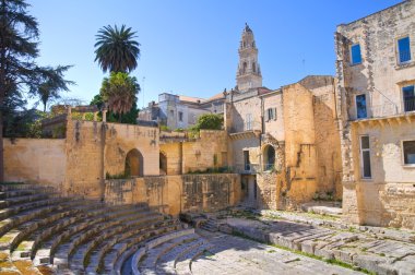 Roma Tiyatrosu. Lecce. Puglia. İtalya.