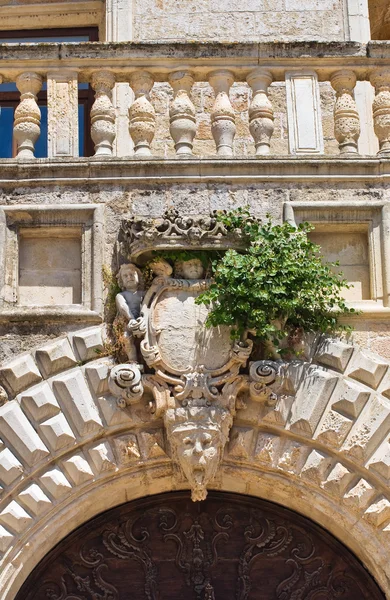 Risolo palace. Specchia. Puglia. Italy. — Stock Photo, Image