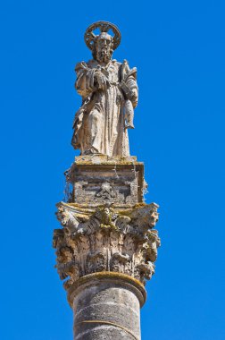 st. andrea sütun. Presicce. Puglia. İtalya.