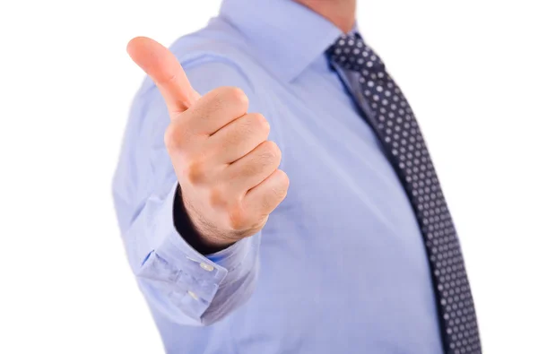 Business man showing thumbs up sign. — Stock Photo, Image