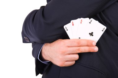 işadamı göstermek oyun kağıdı.