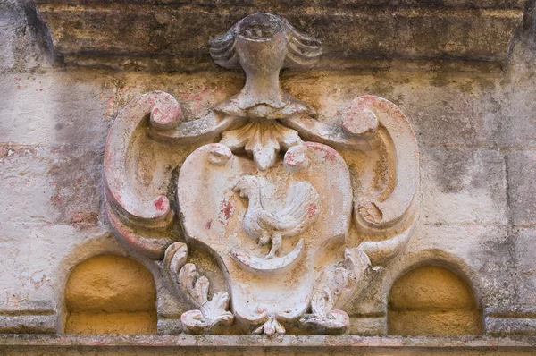 Historický palác. Presicce. Puglia. Itálie. — Stock fotografie