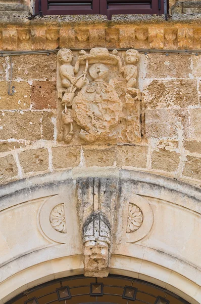 Palácio Episcopal. Ugento. Puglia. Itália . — Fotografia de Stock