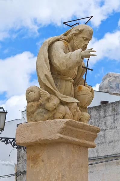 Otče eterno socha. Presicce. Puglia. Itálie. — Stock fotografie