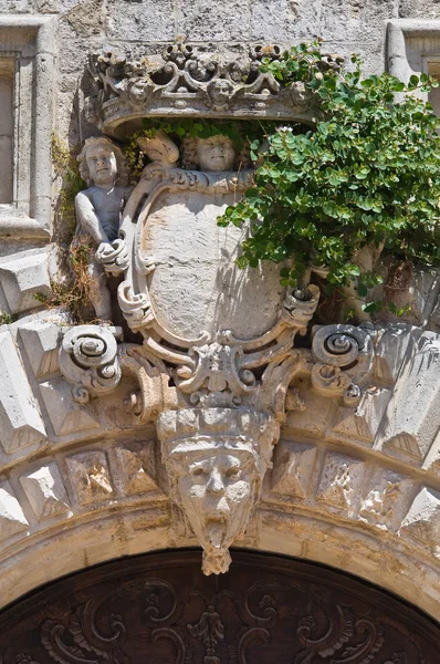 Risolo palace. Specchia. Puglia. Italy. — Stock Photo, Image