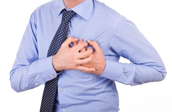 Geschäftsmann mit Herzinfarkt. — Stockfoto