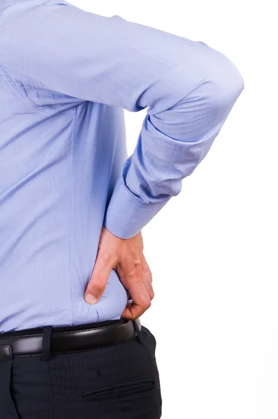 Businessman with aching back. — Stock Photo, Image