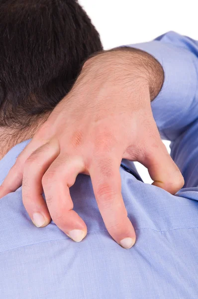 boyun ağrısı muzdarip işadamı.