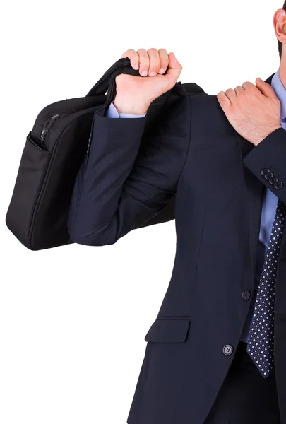 Businessman suffering from shoulder pain. — Stock Photo, Image