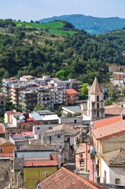 tursi panoramik manzaralı. Basilicata. İtalya.