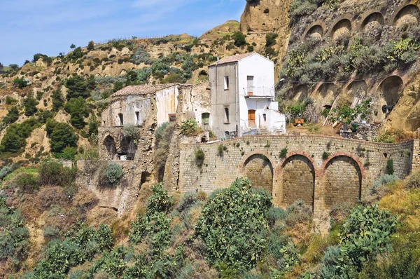 Panoramablick auf tursi. Basilikata. Italien. — Stockfoto