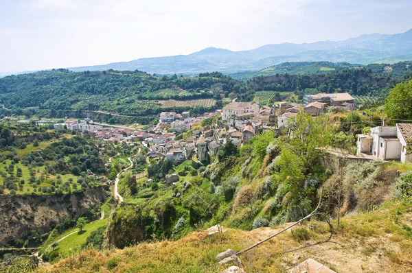 Panoramautsikt over Tursi. Basilicata. Italia . – stockfoto