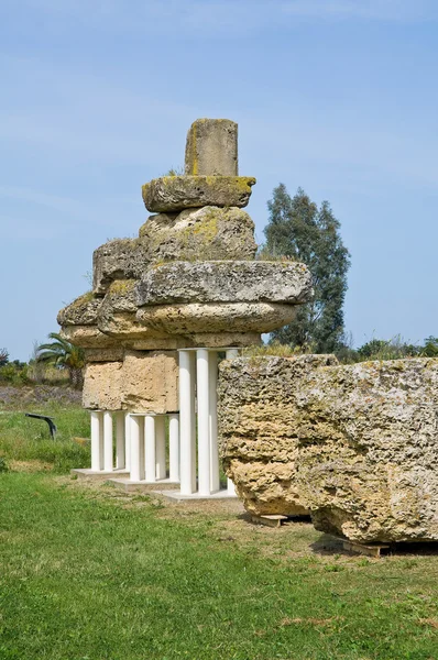 Park archeologiczny. Metaponto. Basilicata. Włochy. — Zdjęcie stockowe