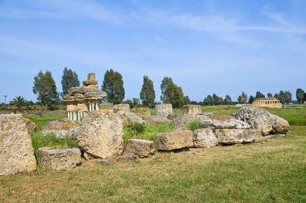 Archeologisch park. Metaponto. Basilicata. Italië. — Stockfoto