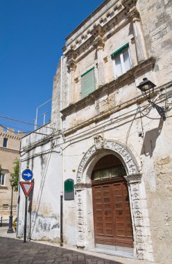 tarihi Saray. Francavilla fontana. Puglia. İtalya.