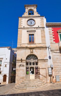 Saat Kulesi. Putignano. Puglia. İtalya.