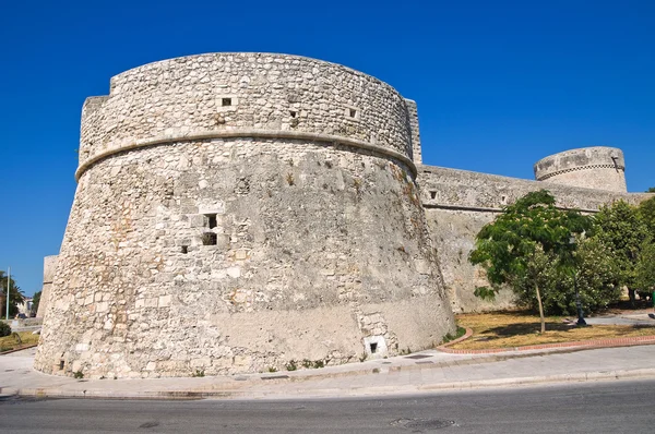 Angevine-Zwabisch kasteel. Manfredonia. Puglia. Italië. — Stockfoto