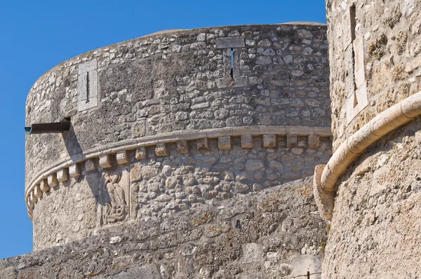 Angevine-Zwabisch kasteel. Manfredonia. Puglia. Italië. — Stockfoto