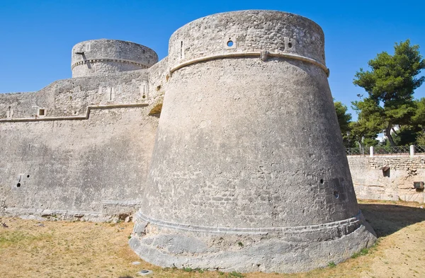 Angevine-Zwabisch kasteel. Manfredonia. Puglia. Italië. — Stockfoto