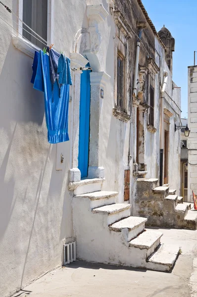 Alleyway. Mattinata. Puglia. Italy. — Stock Photo, Image