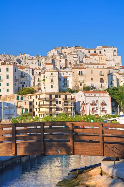 Panoramablick auf rodi garganico. Apulien. Italien. — Stockfoto